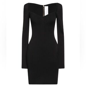 AZ Factory -NWT knit Elegant Black Long Sleeve Dress XS